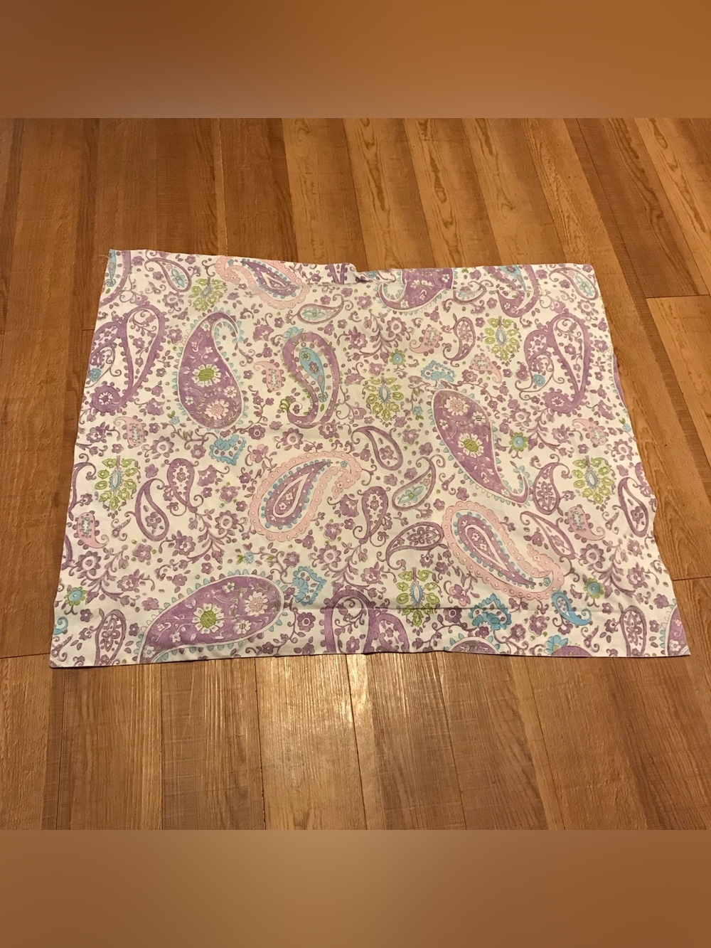 Pottery Barn kids purple paisley printed standard pillowcase sham